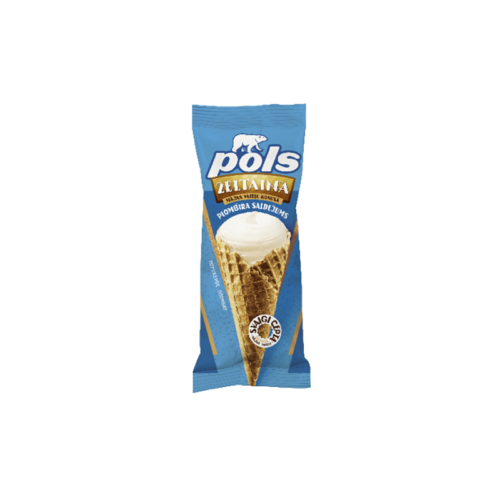 Pols vanilinis plombyras cukriniame vafliniame kūgyje, 200ml