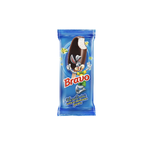 Bravo vaniliniai ledai su kakaviniu glaistu, 120ml