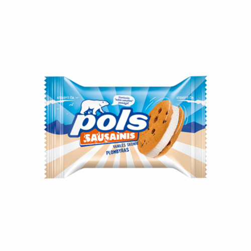 Pols vanilės skonio ledai tarp sausainių, 140ml