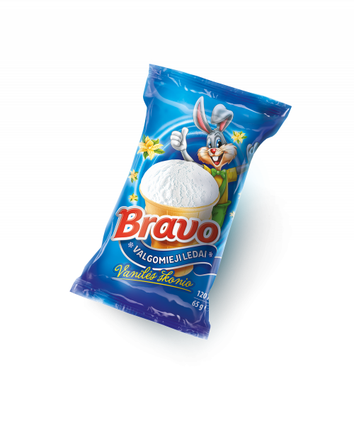 Bravo vanilės skonio valgomieji  ledai, 120ml