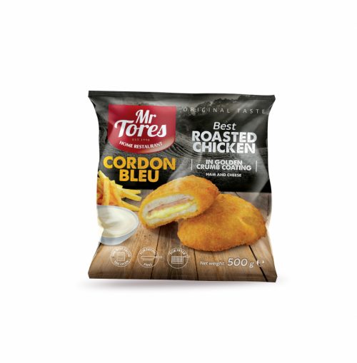 MR TORES vištienos kepsniai ,,CORDON BLEU” su kumpiu ir sūriu, 500g