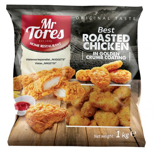 MR TORES vištienos kepsneliai ,,NUGGETS”, 1 kg
