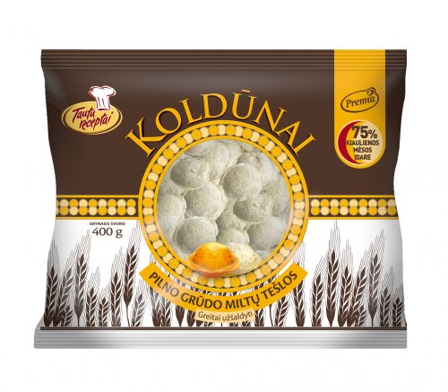 Pilno grūdo tešlos koldūnai su kiaulienos įd., 400g