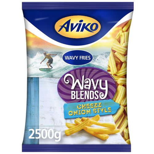 Bulvių juostelės WavyBlends Cheezz&OnionStyle 2.5 kg, Aviko
